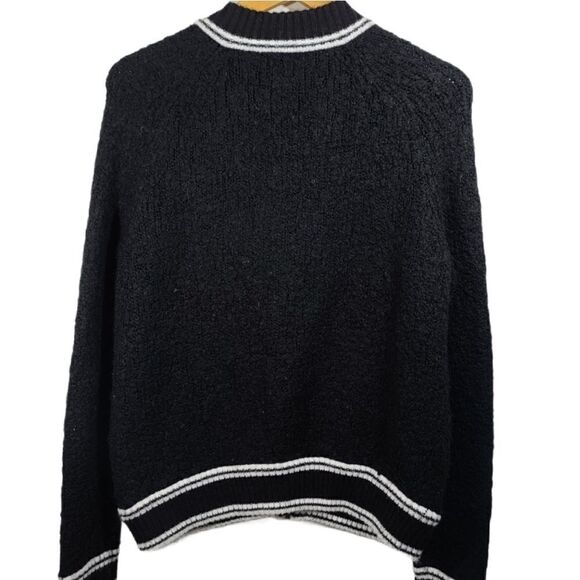 A New Day Womens Fuzzy Black Bomber Jacket - Picture 8 of 15